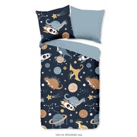 Pure Dekbedovertrek Spacedino microfiber kids nr.33031 blauw