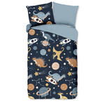 Pure Dekbedovertrek Spacedino microfiber kids nr.33031 blauw