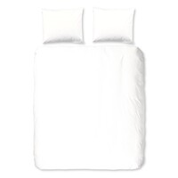 Good morning Dekbedovertrek Iron flanel uni wit