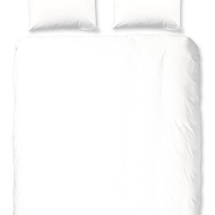 Good morning Dekbedovertrek Iron flanel uni wit