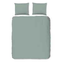 Good morning Dekbedovertrek flanel uni sage