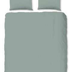 Good morning Dekbedovertrek flanel uni sage