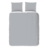 Good morning Dekbedovertrek flanel uni zilver