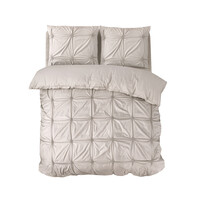 Sleeptime Dekbedovertrek Punch pintuck Taupe