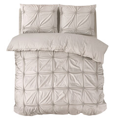 Sleeptime Dekbedovertrek Punch pintuck Taupe