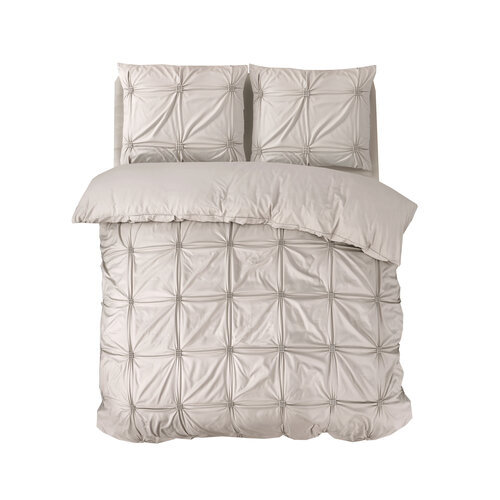 Sleeptime Dekbedovertrek Punch pintuck Taupe