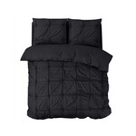 Sleeptime Dekbedovertrek Punch Pintuck Zwart