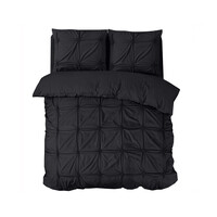 Sleeptime Dekbedovertrek Punch Pintuck Zwart