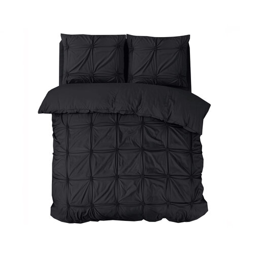 Sleeptime Dekbedovertrek Punch Pintuck Zwart