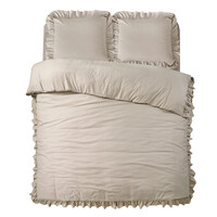 Sleeptime Dekbedovertrek Ruffles Taupe