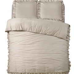 Sleeptime Dekbedovertrek Ruffles Taupe