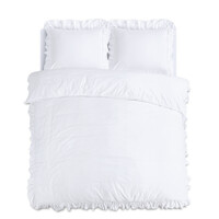 Sleeptime Dekbedovertrek Ruffles Wit