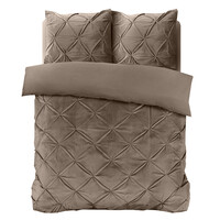 Sleeptime Dekbedovertrek Velvet Pintuck Taupe