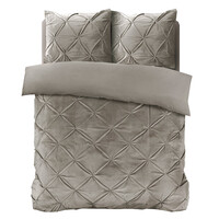 Sleeptime Dekbedovertrek Velvet Pintuck Zand