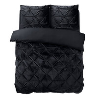 Sleeptime Dekbedovertrek Velvet Pintuck Zwart