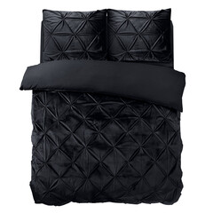 Sleeptime Dekbedovertrek Velvet Pintuck Zwart