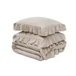 Sleeptime Dekbedovertrek Ruffles Taupe