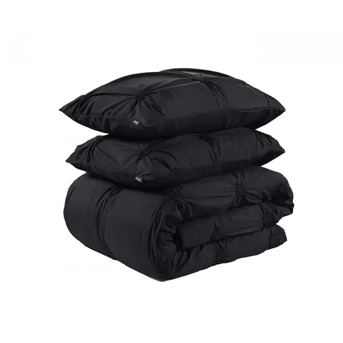 Sleeptime Dekbedovertrek Punch Pintuck Zwart