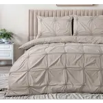 Sleeptime Dekbedovertrek Punch pintuck Taupe