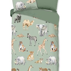 Pure Dekbedovertrek Safari 140x220 microfiber kids nr.33089 groen