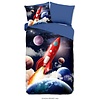 Pure Dekbedovertrek Rocket 140x220 microfiber kids nr.33142 blauw
