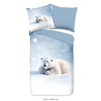 Good morning Dekbedovertrek Esben 140x220 flanel kids nr.33079 blauw