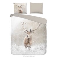 Good morning Dekbedovertrek Snowydeer flanel nr.10077 zand
