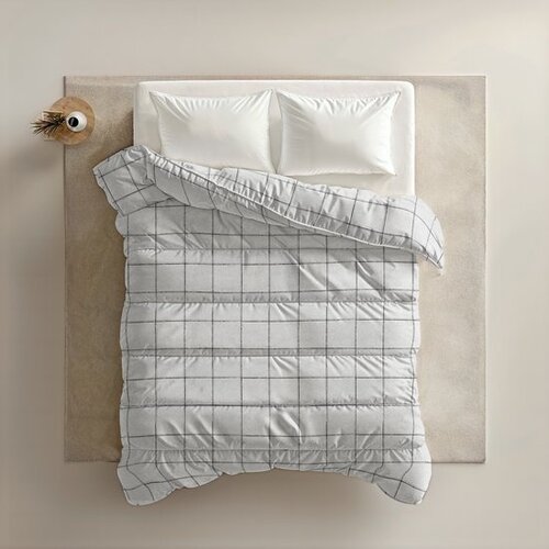 Sleeptime All-in one Lazy dekbed Deep check Wit - Met Kussensloop