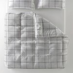 Sleeptime All-in one Lazy dekbed Deep check Wit - Met Kussensloop