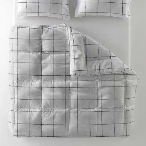 Sleeptime All-in one Lazy dekbed Deep check Wit - Met Kussensloop
