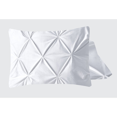 Sleeptime Velvet Pintuck 2pack kussenslopen Wit