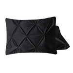 Dreamtime Velvet Pintuck 2pack kussenslopen Zwart