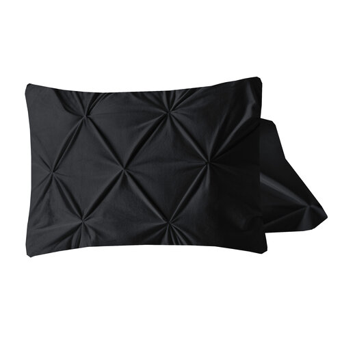 Sleeptime Velvet Pintuck 2pack kussenslopen Zwart