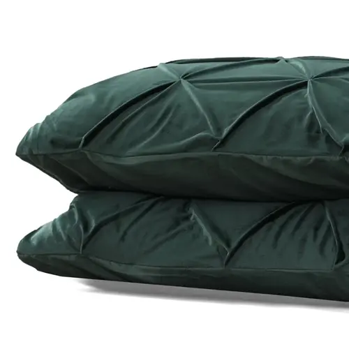 Sleeptime Velvet Pintuck 2pack kussenslopen Groen