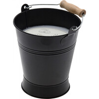 Koopman Citronella kaars met zwarte zinken emmer