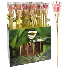 Koopman Tuinfakkel Met Citronellakaars - Branders - 76 cm  - 1 stukAssorti