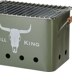 Koopman Houtskoolbarbecue Rechthoek - Mat Groen - 32x20x20 cm