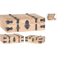 Koopman KISTENSET MANGOHOUT RECHTHOEKIG