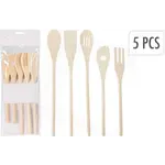 Koopman Lepel Set Esdoorn Hout Set/5st