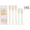 Koopman Lepel Set Esdoorn Hout Set/5st