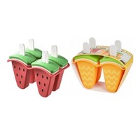 Huis en Bed IJslolly Maker 2 sets x 4 pcs (2 kleuren)