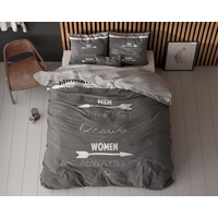 Sleeptime Dekbedovertrek Women Always Right Antraciet