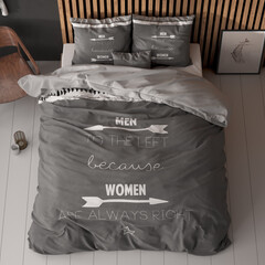 Sleeptime Dekbedovertrek Women Always Right Antraciet