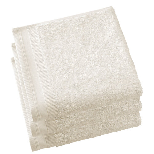 De Witte Lietaer Handdoeken Contessa, Vanilla - 50 x 100 cm - 3 stuks - Katoen