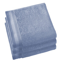 De Witte Lietaer Handdoeken Contessa, Stone Blue - 50 x 100 cm - 3 stuks - Katoen