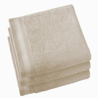 De Witte Lietaer Handdoeken Contessa, Sand - 50 x 100 cm - 3 stuks - Katoen
