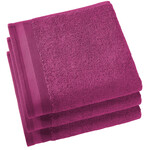De Witte Lietaer Handdoeken Contessa, Magenta - 50 x 100 cm - 3 stuks - Katoen
