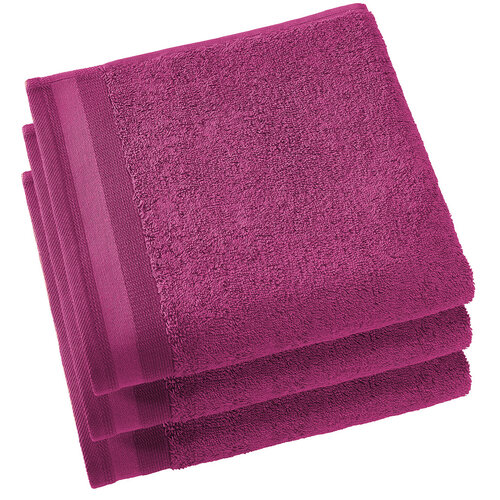 De Witte Lietaer Handdoeken Contessa, Magenta - 50 x 100 cm - 3 stuks - Katoen