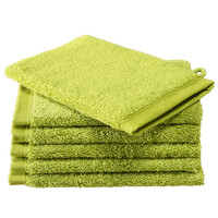 De Witte Lietaer Washandjes Contessa, Lime Green - 16 x 21 cm - 6 stuks - Katoen