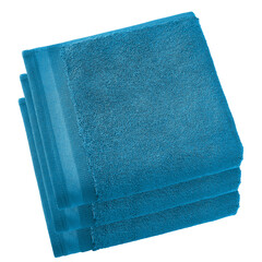 De Witte Lietaer Handdoeken Contessa, Lagoon Blue - 50 x 100 cm - 3 stuks - Katoen